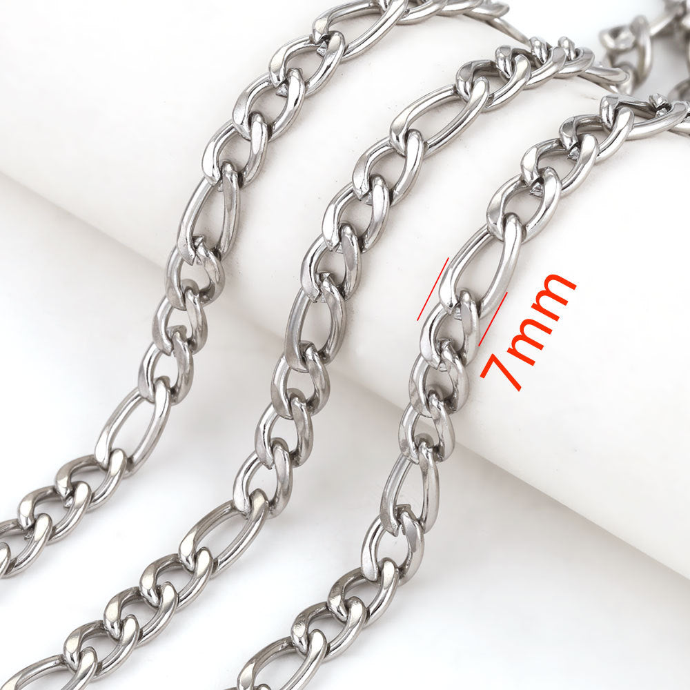 Wholesale 5 rolls - 500 cm various styles of stainless steel punk chain